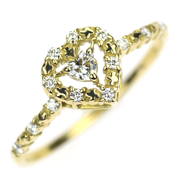 アーカー K18YG ダイヤモンド リング 0.20ct ハート