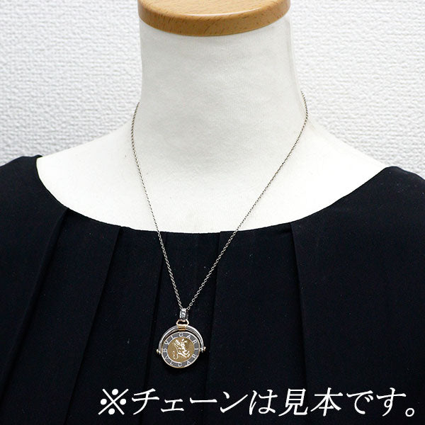 ブルガリ K18YG/SS ペンダントトップ ホロスコープ 牡牛座