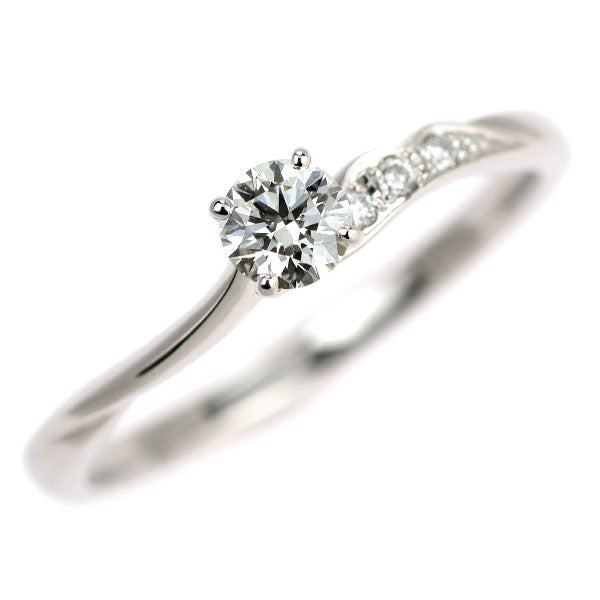 俄 Pt950 ダイヤモンド リング 0.204ct 唐花