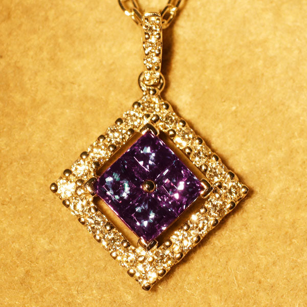 ミキモト 希少 K18WG アレキサンドライト ダイヤモンド ペンダントネックレス 0.70ct D0.32ct 《セルビー銀座店》【中古】