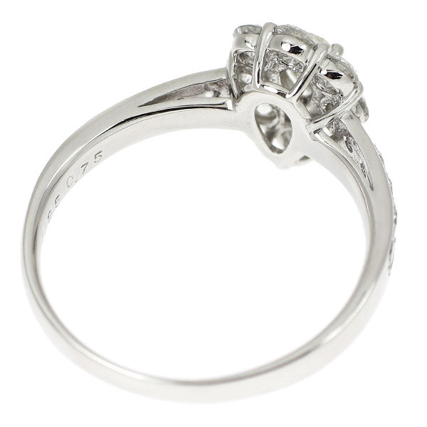Pt900 ペアシェイプ ダイヤモンド リング 0.25ct D0.75ct