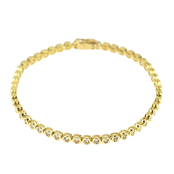 K18YG ダイヤモンド ブレスレット 1.00ct テニス