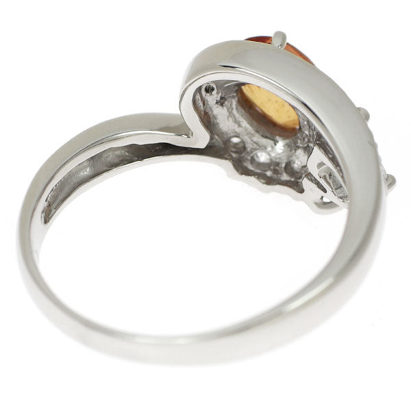 Pt850 ファンシーカラーサファイア ダイヤモンド リング 1.081ct D0.40ct