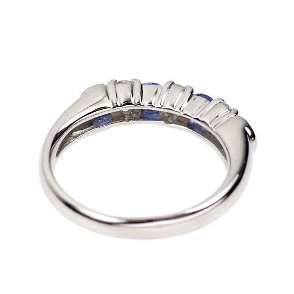 Pt900 サファイア ダイヤモンド リング 0.63ct D0.20ct