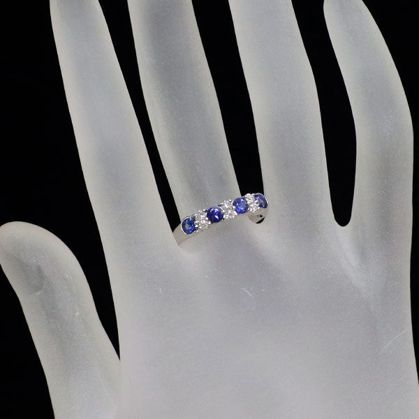 Pt900 サファイア ダイヤモンド リング 0.63ct D0.20ct