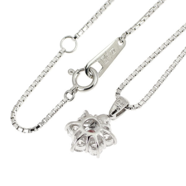 Pt900/ Pt850 天然ピンクダイヤモンド ペンダントネックレス 0.108ct FIPP SI2 D0.49ct フラワー