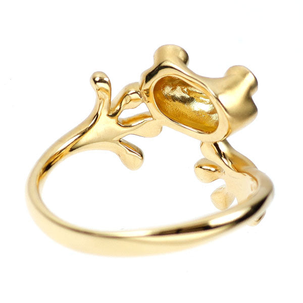 K18YG ピンクサファイア リング 0.07ct カエル