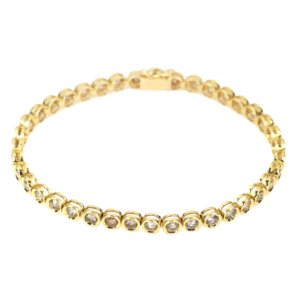 K18YG ダイヤモンド テニス ブレスレット 3.00ct
