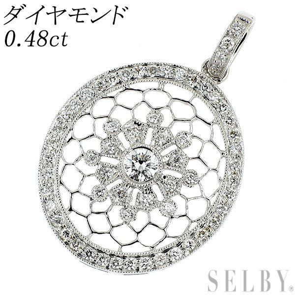 K18WG ダイヤモンド ペンダントトップ 0.48ct — セルビーオンラインストア