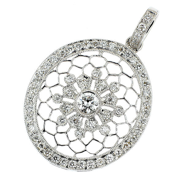K18WG ダイヤモンド ペンダントトップ 0.48ct