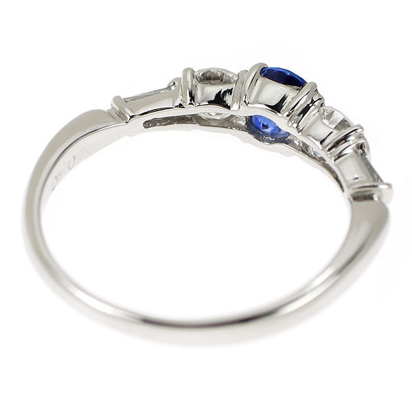 Pt900 サファイア ダイヤモンド リング 0.612ct D0.40ct