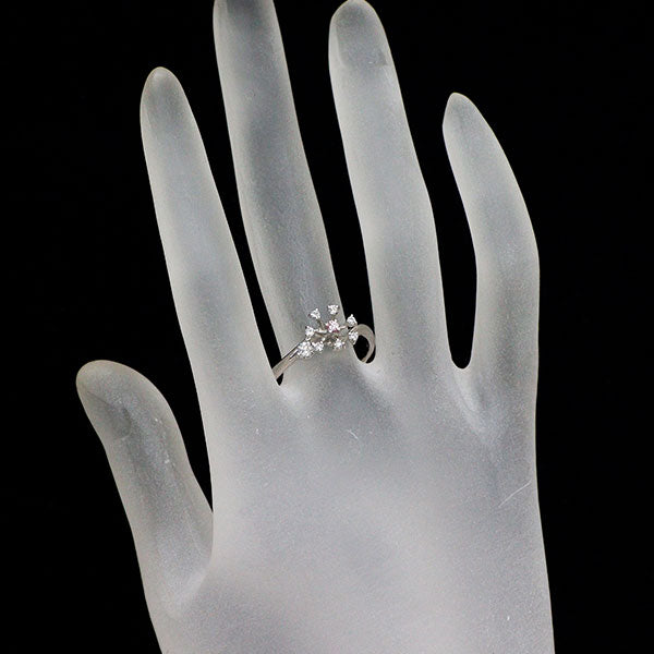希少 Pt900 天然ピンク ダイヤモンド リング 0.047ct FIPP SI2 D0.21ct