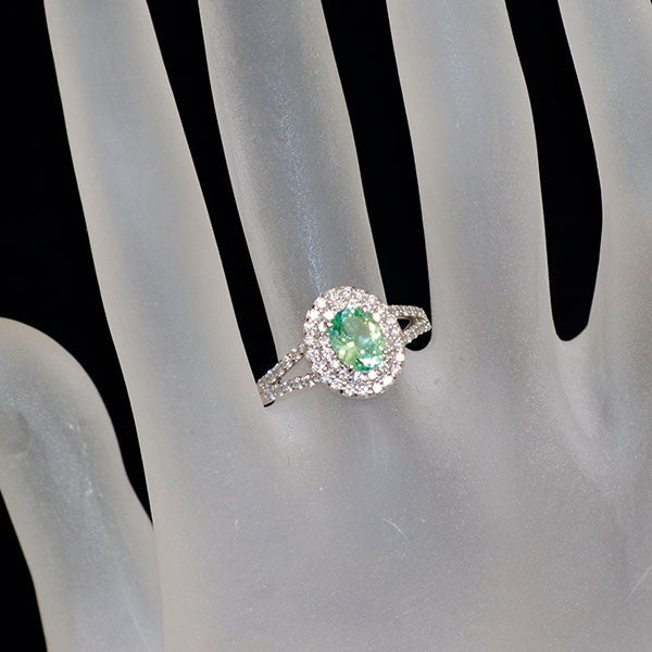 Pt950 特殊検査済バナジウム コーネルピン ダイヤモンド リング 0.92ct  