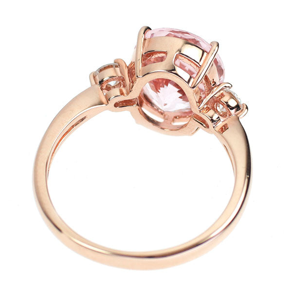 K18PG モルガナイト ダイヤモンド リング 2.78ct D0.22ct