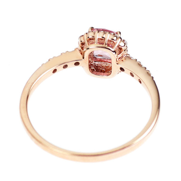 K18PG パパラチアサファイア ダイヤモンド リング 0.541ct D0.25ct