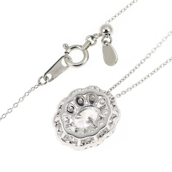 Pt950/ Pt850 オーバルカット ダイヤモンド ペンダントネックレス 0.548ct E SI2 D0.84ct