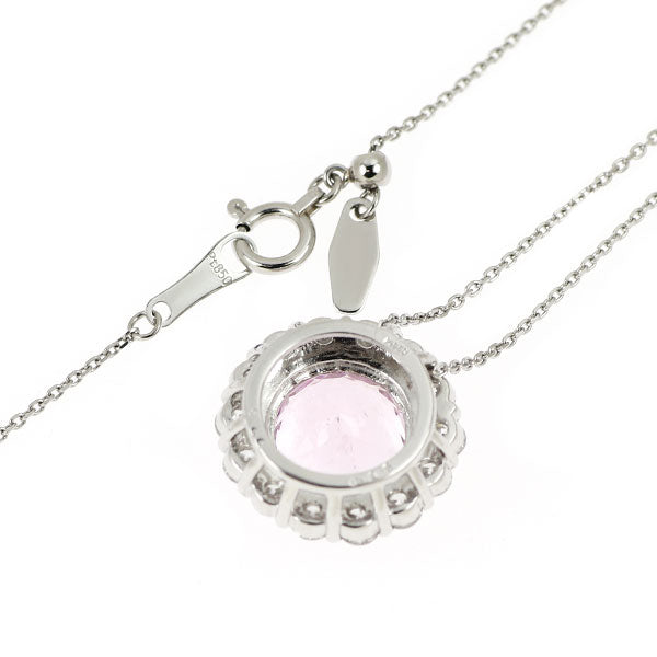 Pt950/ Pt850 クンツァイト ダイヤモンド ペンダントネックレス 3.00ct D0.85ct