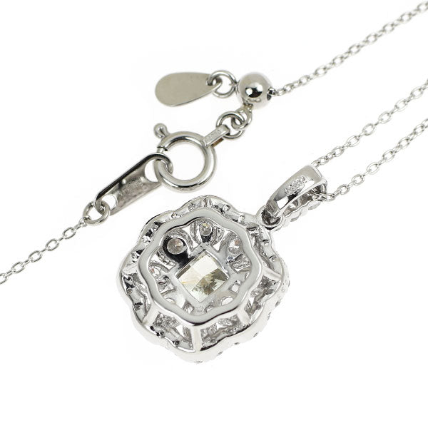Pt950/ Pt850 プリンセスカット ダイヤモンド ペンダントネックレス 0.50ct M IF EX/EX D0.91ct