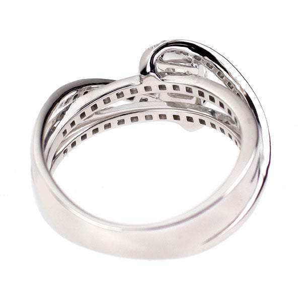 Pt950 エメラルドカット ダイヤモンド リング 0.51ct J IF D0.29ct