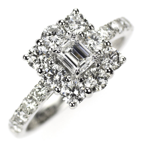 Pt950 エメラルドカット ダイヤモンド  リング 0.31ct D VS2 VG/VG D1.00ct