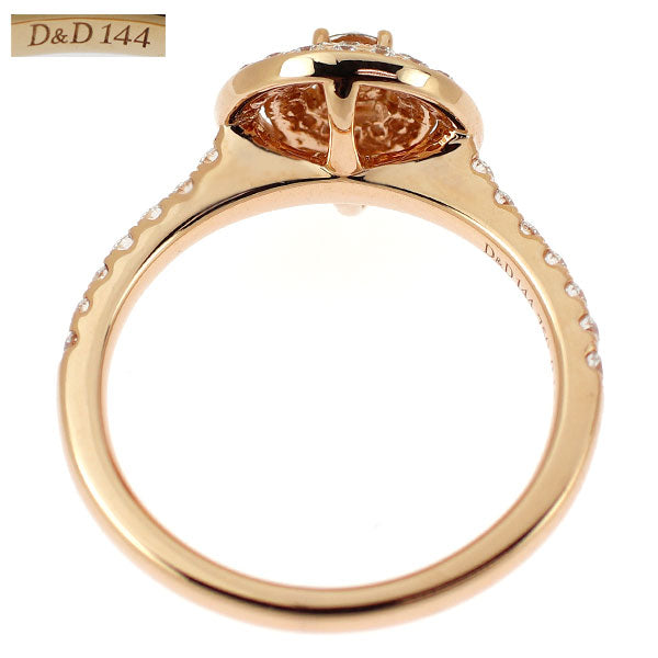 D&D144 K18PG ダイヤモンド リング 0.12ct D0.36ct