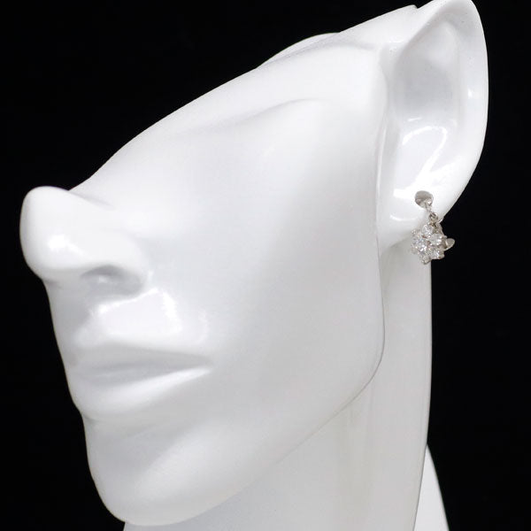 Pt850 ダイヤモンド イヤリング 1.06ct フラワー