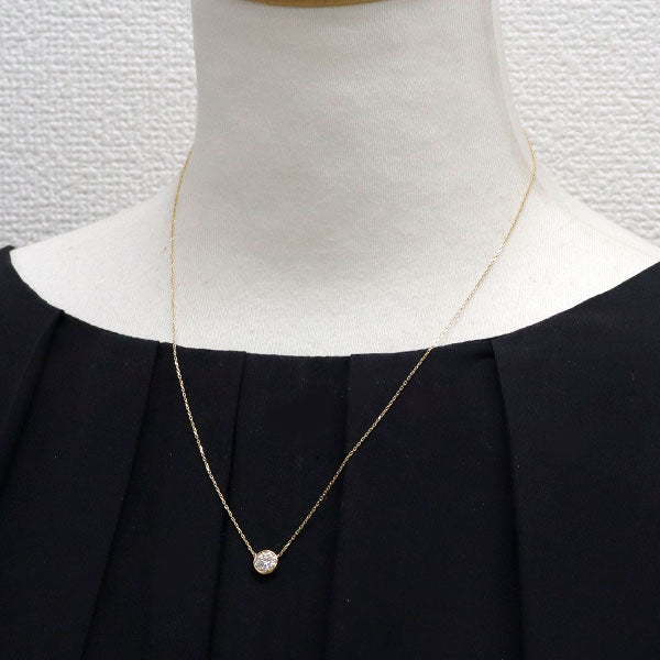 ヴァンドーム青山 K18YG ダイヤモンド ペンダントネックレス 0.125ct D VVS2 EX D0.09ct