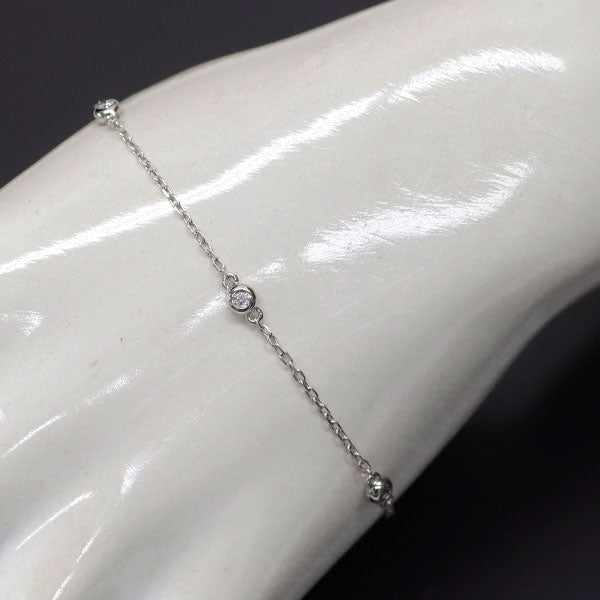 ミキモト K18WG ダイヤモンド ブレスレット 0.14ct ステーション