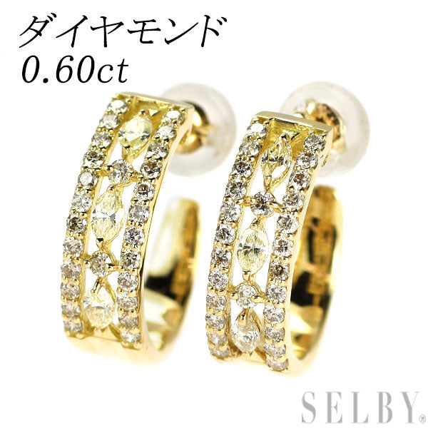 K18YG ダイヤモンド ピアス 0.60ct
