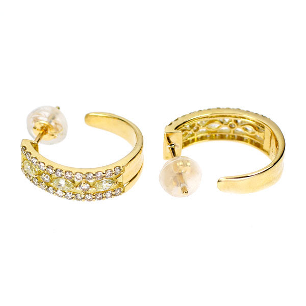 K18YG ダイヤモンド フープ ピアス 0.60ct