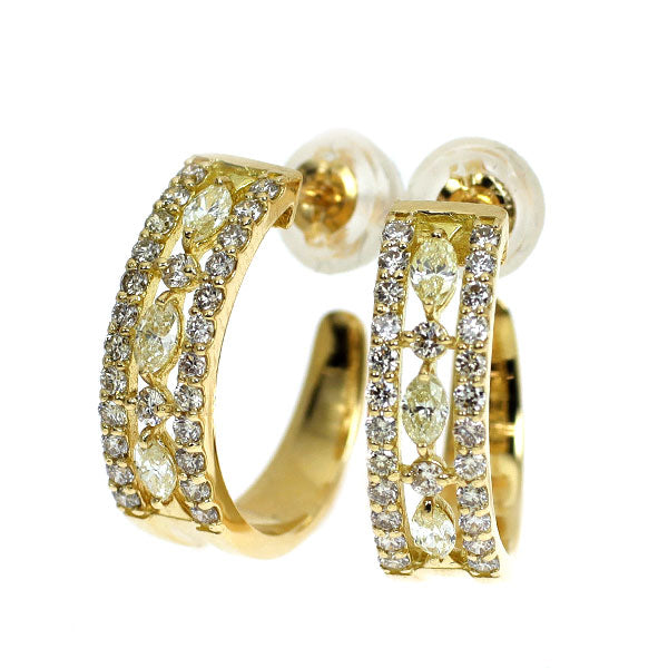 K18YG ダイヤモンド フープ ピアス 0.60ct