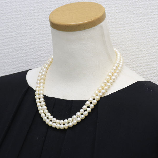 SV アコヤ真珠 ロング ネックレス 7.0-7.2mm 92cm