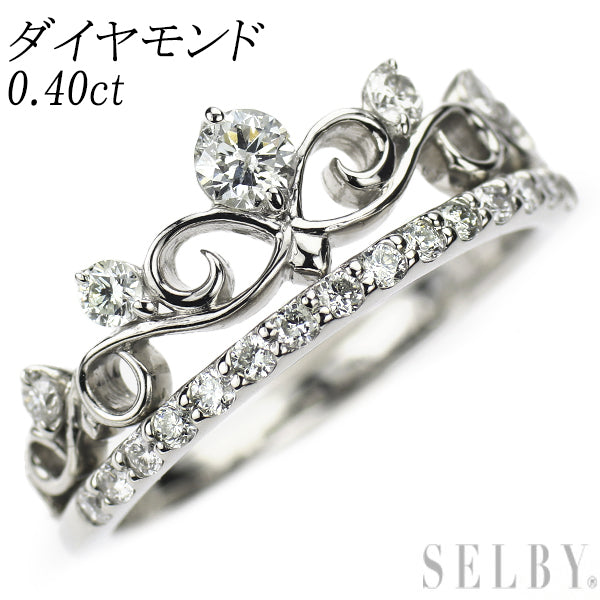 Pt900 ダイヤモンド リング 0.40ct ティアラ