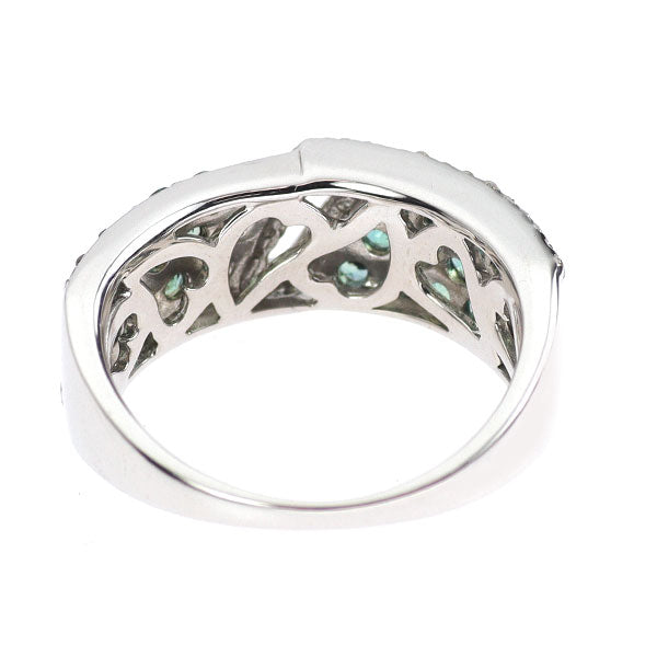 希少 ブラックメッキ/ K18WG アレキサンドライト ダイヤモンド リング 1.07ct D0.19ct
