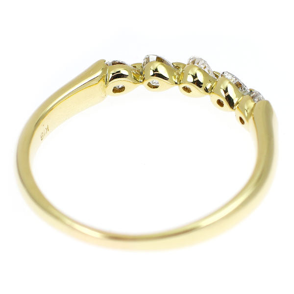 K18YG ハートシェイプ ダイヤモンド リング 0.57ct