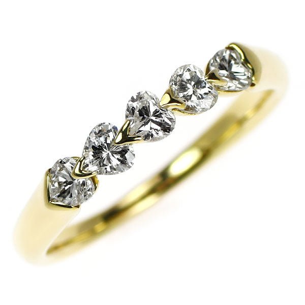 K18YG ハートシェイプ ダイヤモンド リング 0.57ct