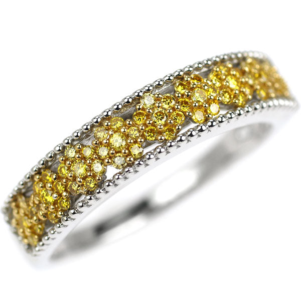 K18YG/WG トリートイエロー ダイヤモンド リング 0.27ct