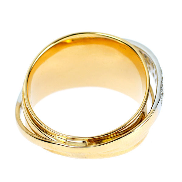 K18YG/WG ダイヤモンド リング 0.43ct  パヴェ
