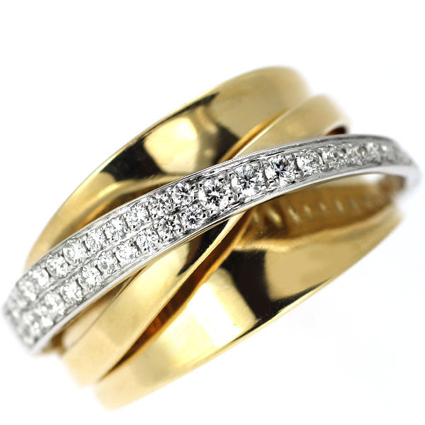 K18YG/WG ダイヤモンド リング 0.43ct  パヴェ