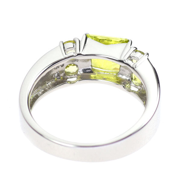 Pt900 カナリートルマリン ダイヤモンド リング 1.68ct D0.07ct  