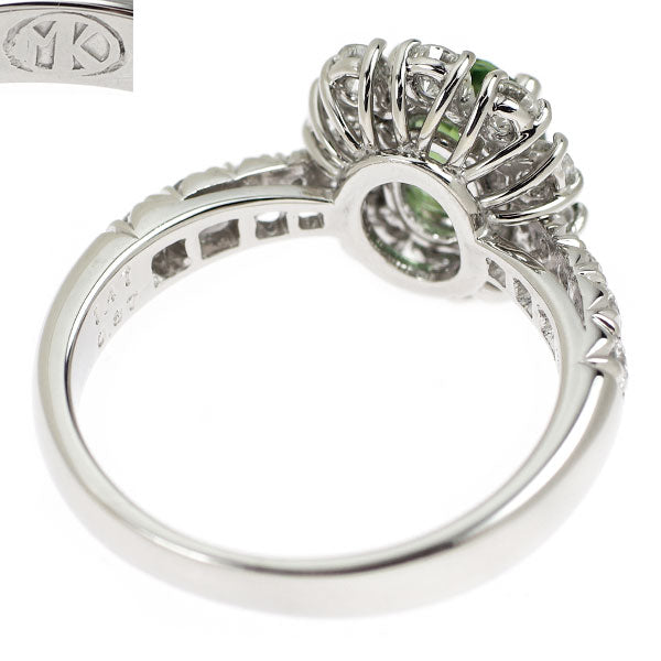 梶光夫 Pt900 グリーントルマリン ダイヤモンド リング 1.47ct D0.87ct