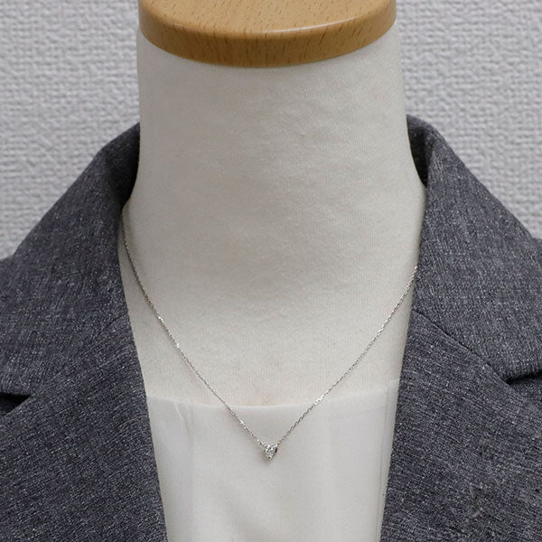 ヴァンドーム青山 Pt950/ Pt850 ハートシェイプ ダイヤモンド ペンダントネックレス 0.23ct