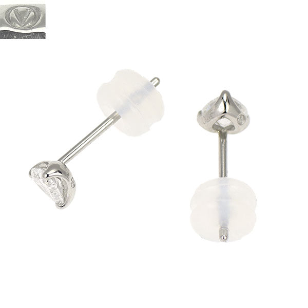 ヴァンドーム青山 Pt950/ Pt900 ハートシェイプ ダイヤモンド ピアス