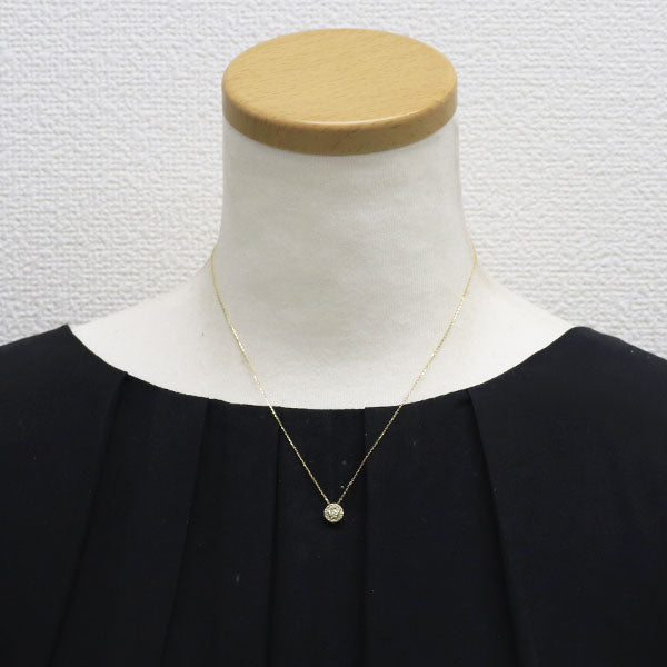 wish upon a star K18YG ダイヤモンド ペンダントネックレス 0.085ct D0.05ct リバーシブル