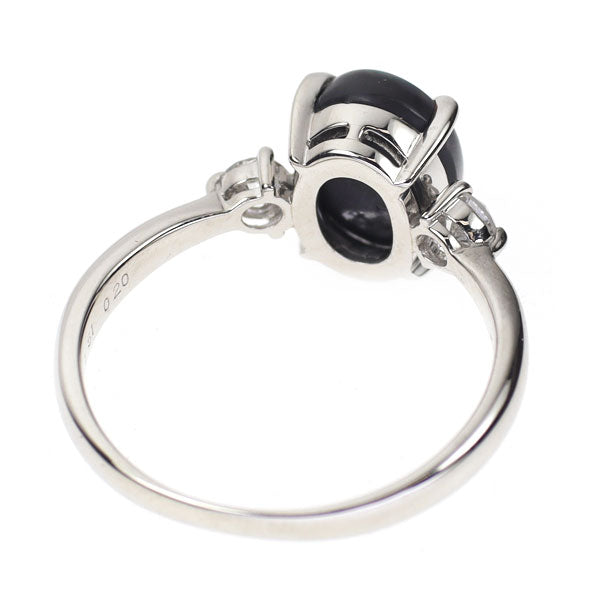 Pt900 ブラック オパール ダイヤモンド リング 1.51ct D0.20ct