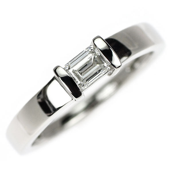 Pt950 エメラルドカット ダイヤモンド リング 0.33ct D IF EX/G