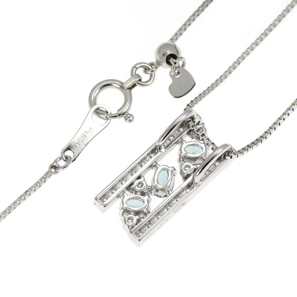 希少 Pt900/ Pt850 グランディディエライト ダイヤモンド ペンダントネックレス 0.30ct D0.28ct