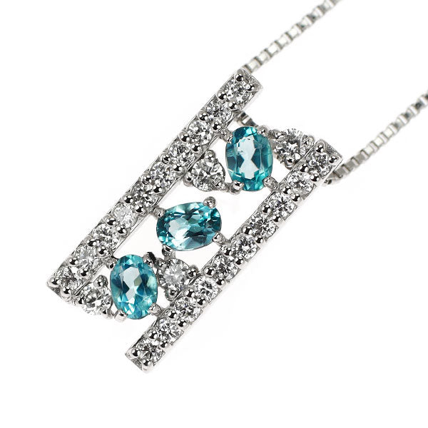 希少 Pt900/ Pt850 グランディディエライト ダイヤモンド ペンダントネックレス 0.30ct D0.28ct