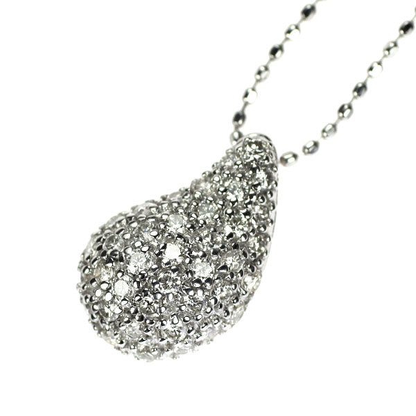 K18WG ダイヤモンド ペンダントネックレス 0.38ct パヴェ