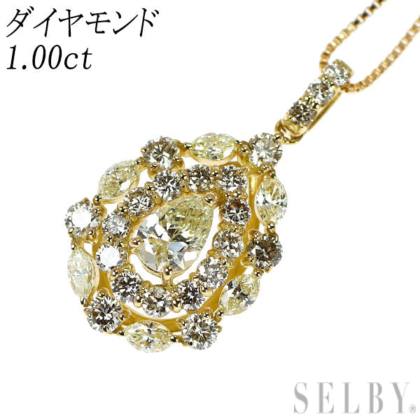 K18YG ダイヤモンド ペンダントネックレス 1.00ct